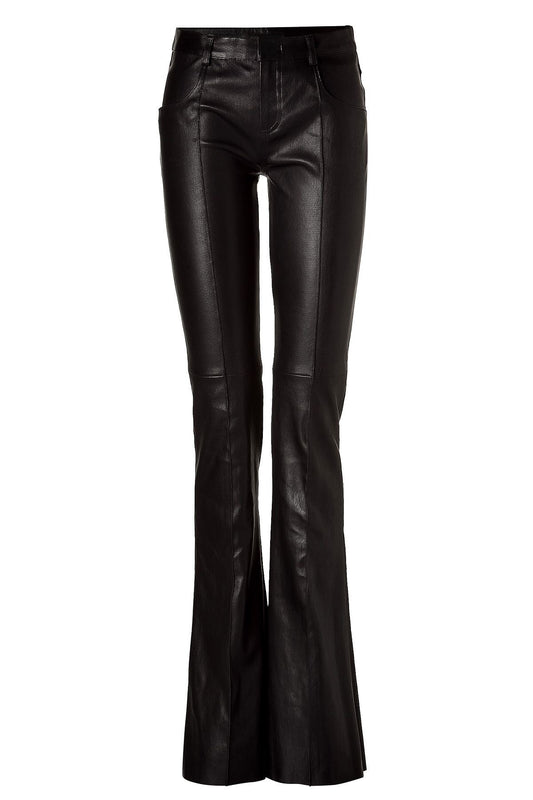 Leather stretchy vegan latex Flare