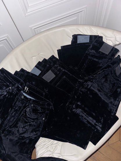 Velvet denim
