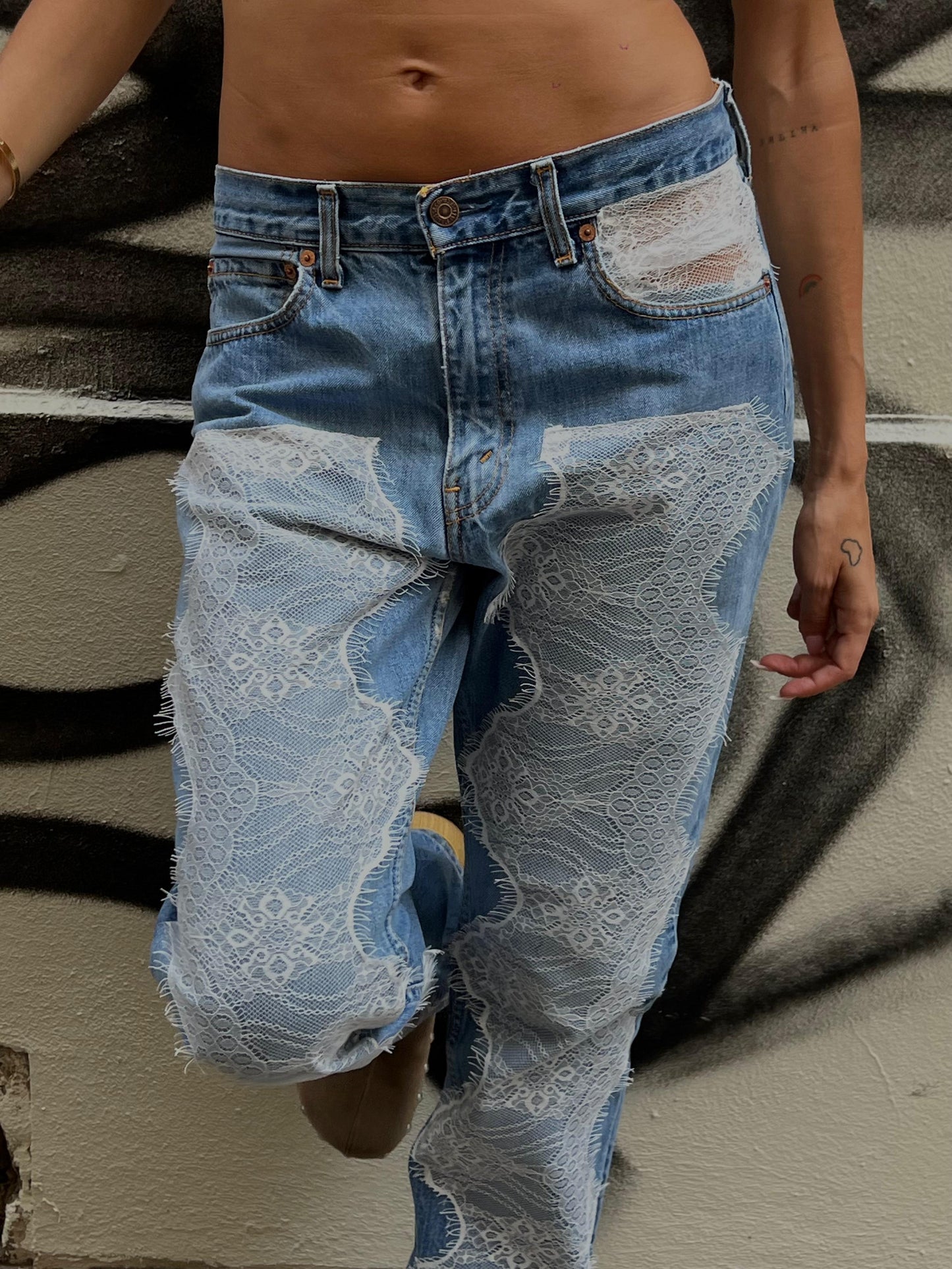 DENIM LACE