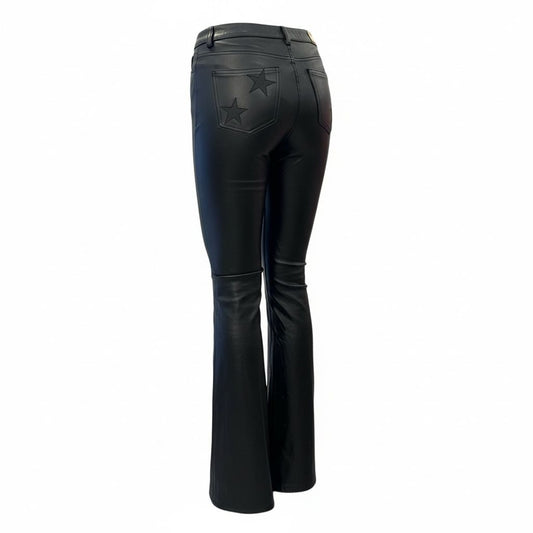 Leather stretchy vegan latex Flare