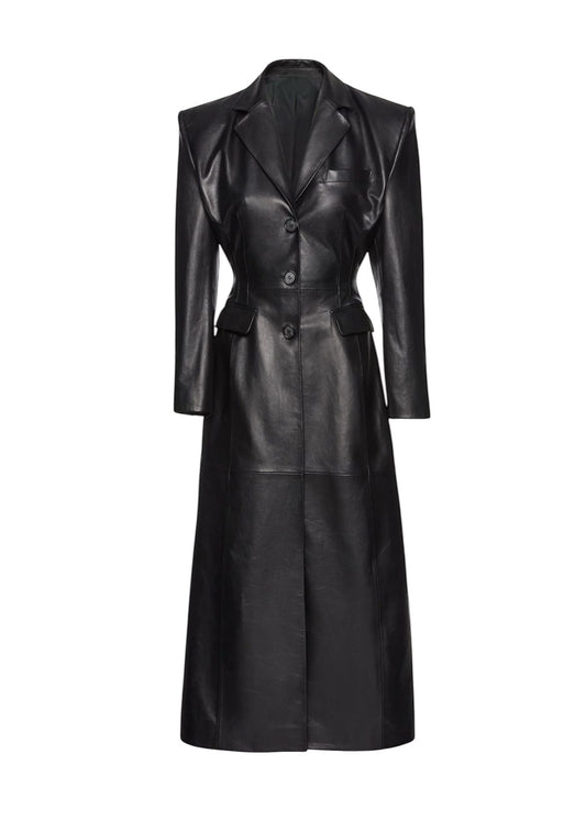 LEATHER LONG COAT